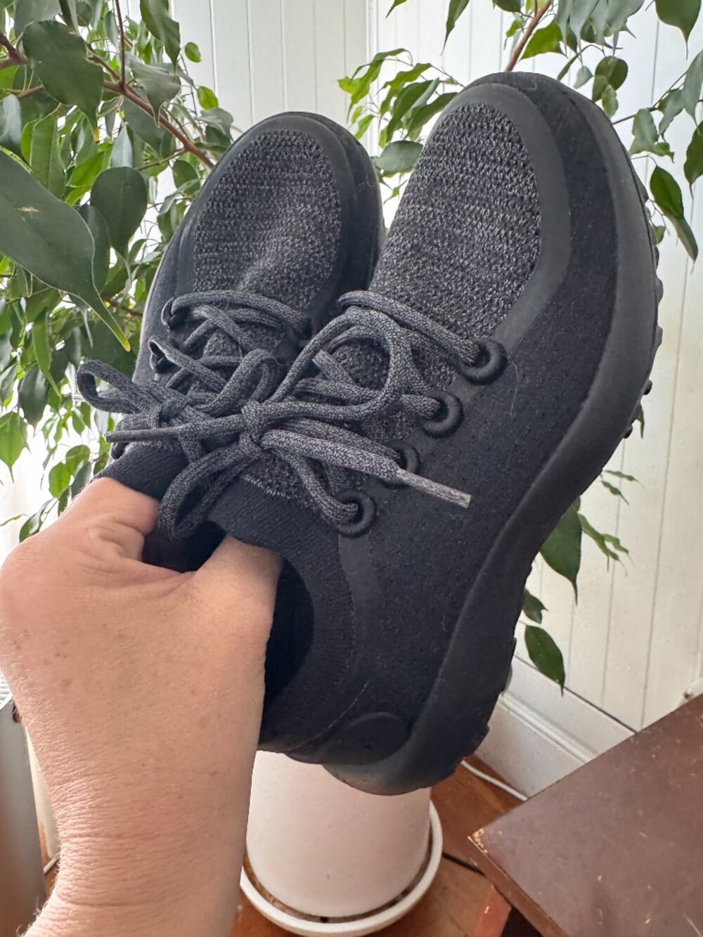 Allbirds Trail Runner SWT Women's Size 7 Natural Black Charcoal Never Worn Susta